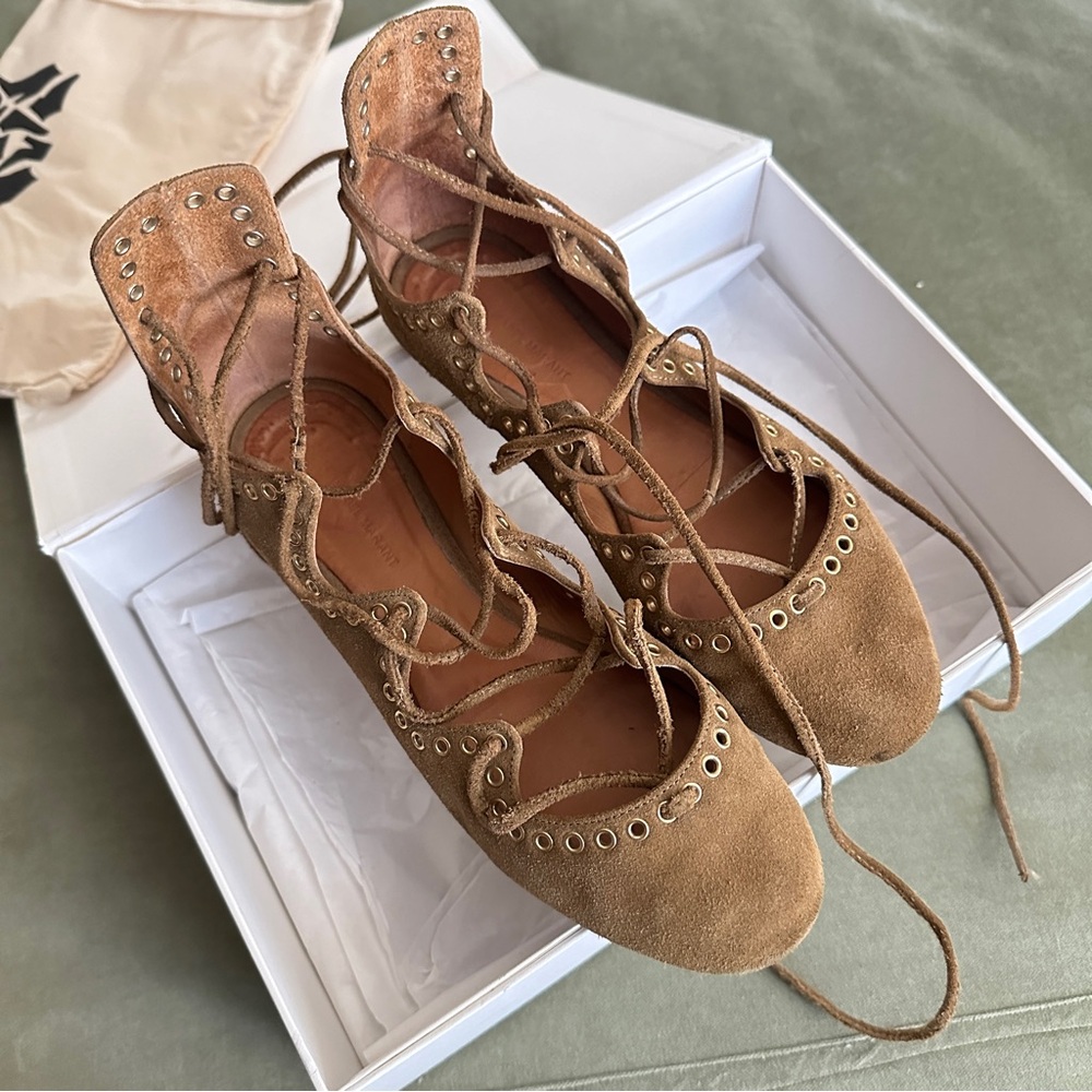 PRE OWNED ISABEL MARANT FLATS SIZE 36